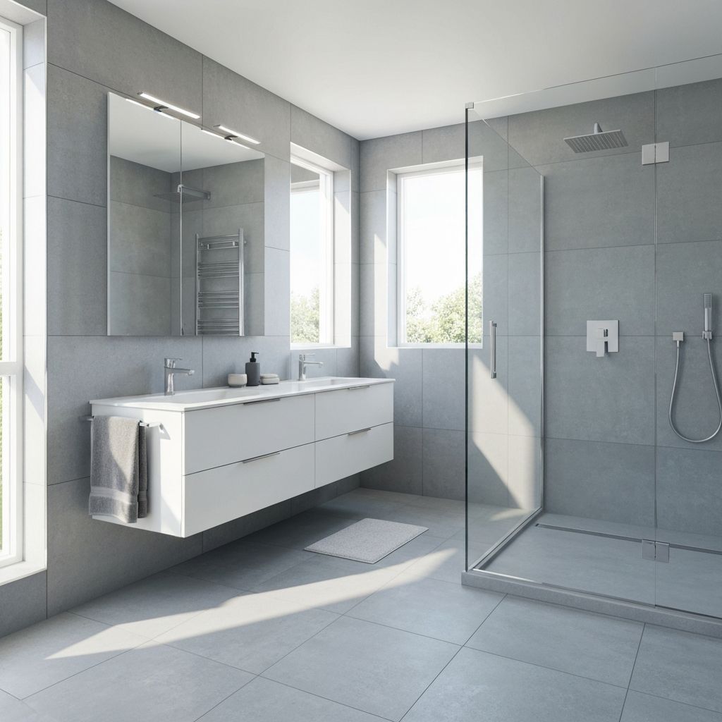 Modern family bathroom renovation in Castlemore Brampton