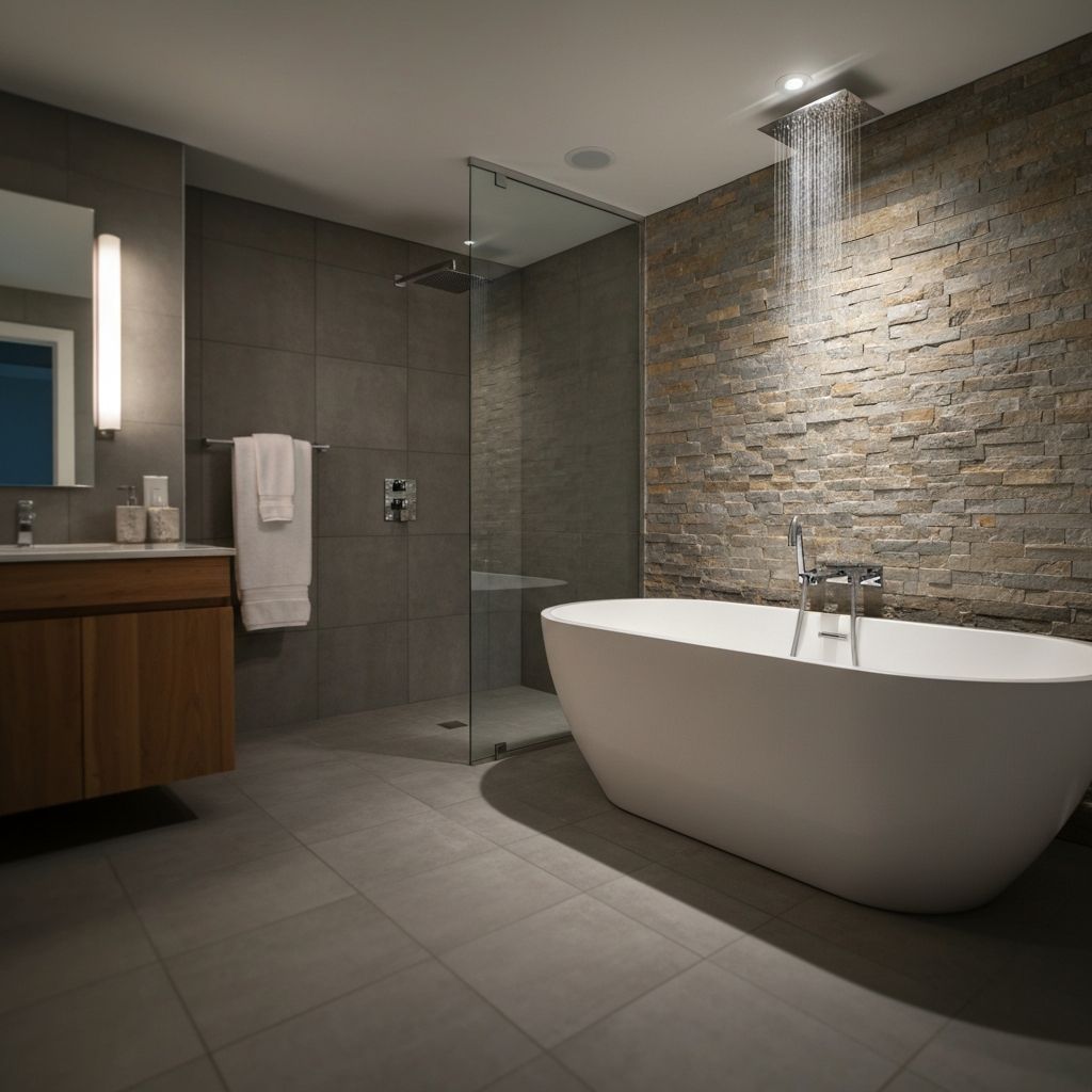 Spa bathroom with soaking tub in Wismer