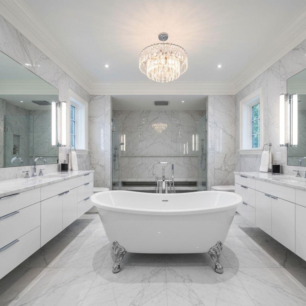Estate master bathroom renovation in Oak Ridges Richmond Hill